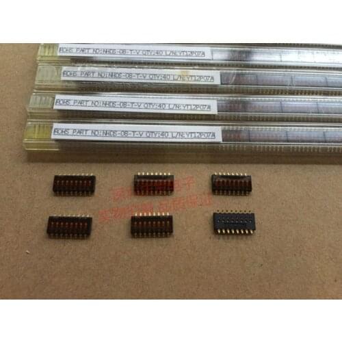 Original new 100% import round DIP NHDS-08 patch 8 bit 8P dial switch 1.27mm spacing film flat push