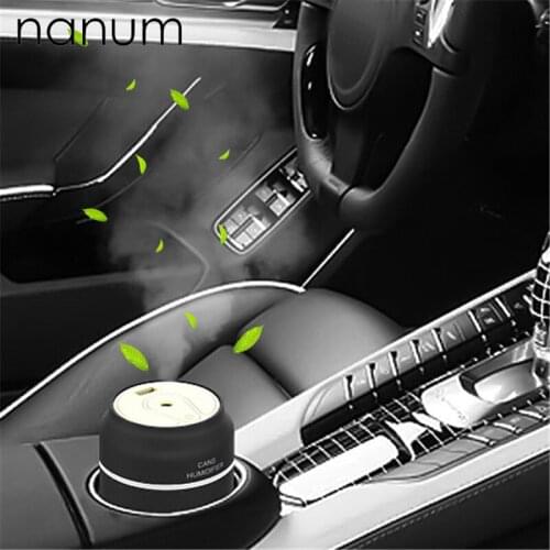 Car Air freshener 3 in 1 Can Humidifier Ultrasonic Diffuser USB Fan LED Light Mini Purifier Mist Maker