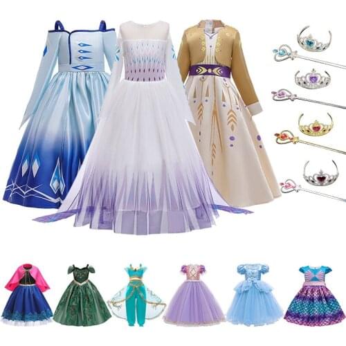 3-12T Kids Ball Clothing Cosplay Elegant Princess Kids Dresses for Girls Childrens Party Gown Dress Suit