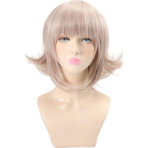 Super DanganRonpa Cosplay Wig Chiaki Nanami Costume Play Woman Adult Wigs Halloween Anime Game Hair + Free Wig Cap
