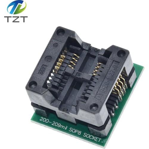 TZT SOIC8 SOP8 to DIP8 Wide-body Seat Wide 200mil Programmer Adapter Socket Blue