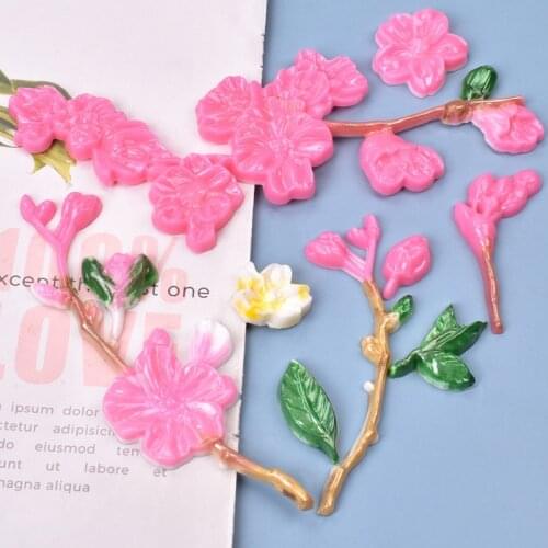 Diy crystal epoxy mold beautiful flower branch handmade creative decoration table crystal epoxy mold