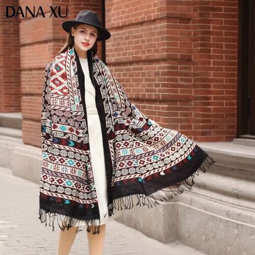 2021 Bufanda Mujer Poncho Head Wool 100% Scarves Women Lady Carf And Warm Shawl Stoles Bandana Scarf Hijab Luxury Brand Pashmina