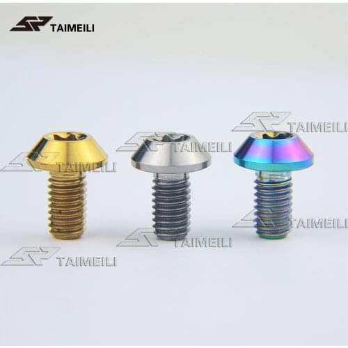 TAIMIELI titanium alloy screw m5x9mm umbrella shaped inner plum head bicycle brake screw