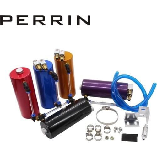 FREE SHIPPING Universal 450ml Aluminum Racing Oil Catch Tank Can Round Can Reservoir Turbo Oil Catch Can Fuel Catch Tank