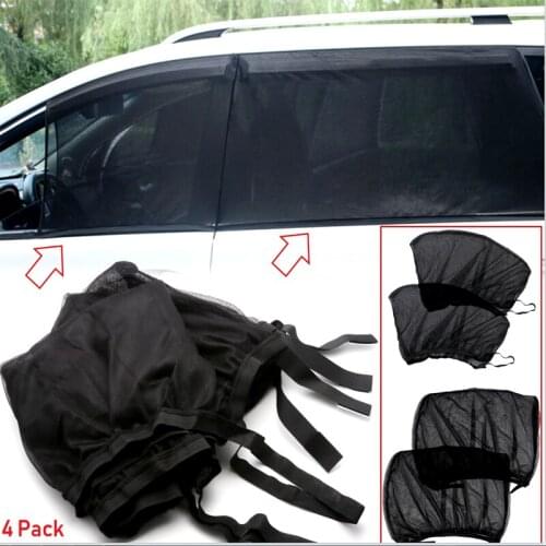 Universal 1 Set Car Window Kids Baby Uv Mosquito Dust Protected Rear Side Window Films Sun Shade Visor Mesh Shield Car-covers