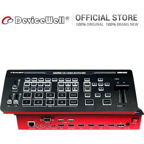 DeviceWell HDS7105P Video Switcher 5-CH Video Switcher 4*HDMI-compatible 1*DP SWITCHER for Video Stream NEW Arrivel HDS7105P
