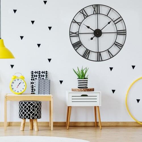 Vintage-Style 50/60CM Round Wall Clock Metal Silent Wall Clock