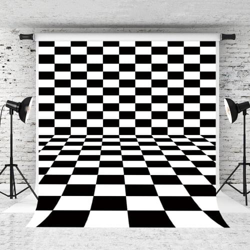 VinylBDS Black White Black Photography Backdrop White Square Box Studio Backdrops Photo Children Art Photo Background