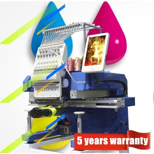 Computerized single head 15 colors newest type embroidery machine for t-shirt