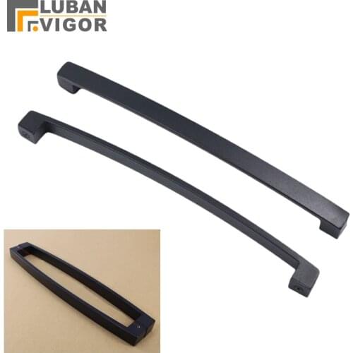 High-end luxury square shower room handle,Arc shape , matte black,for glass door or wood door,bathroom hardware