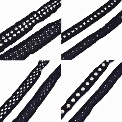 Rivet Mesh Webbing Trim Copper Beads Ribbon Tape Fabric Diy Jeans Belt Collar Decoration Shoelace Sewing Garment Accessories