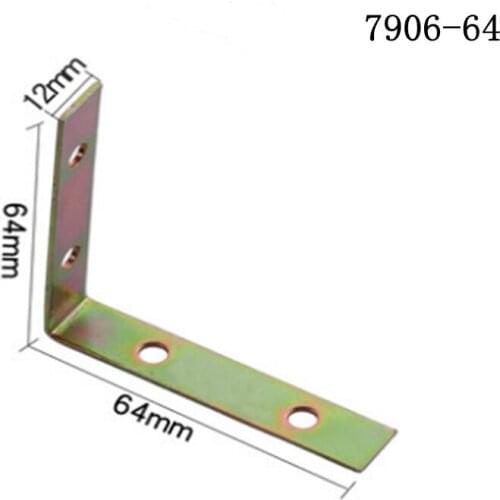 Home Furniture 7906-64 Iron chrome corner code reinforcement Right Angle Fixed Connector Universal L-shaped bracket