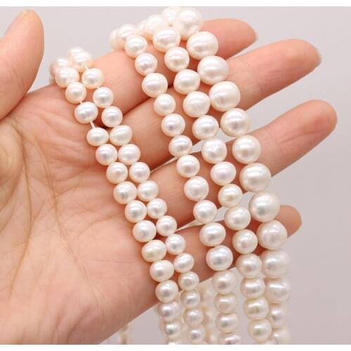 5/6/7/8mm Natural Freshwater Pearl Beads Round Grade AA High Quality Loose Pearl for Jewelry Making Women Necklace Bracelet