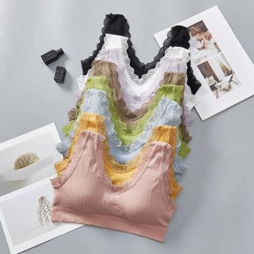 Lace Women Bra Push Up Padded Underwear Sexy Female Wire Free Lingerie Bralette Knitted Thread Full Cup Bras