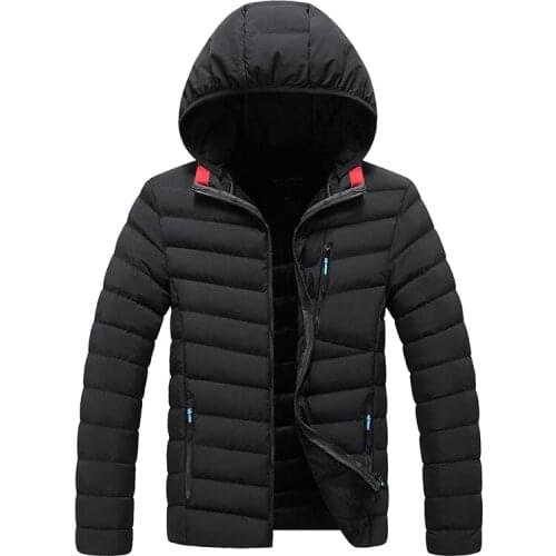 Winter Jacket Men 2021 New Cotton Padded Thick Jackets Parka Slim Fit Long Sleeve Quilted Outerwear Clothing Warm Coats