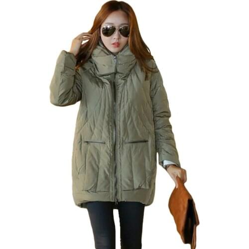 Winter jacket women hooded long Slim down coat warm outwear women large size white duck down jacket female winter warm parka