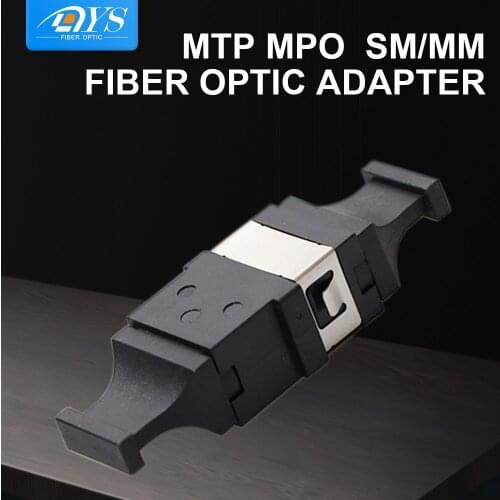 10pcs MTP MPO SM Fiber Optic Adapter UP-DOWN Integrated UPC Black Flange Coupler