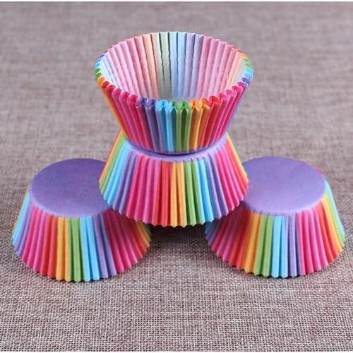 100PCS Muffins Paper Cupcake Wrappers Baking Cups Cases Muffin Boxes Cake Decorating Tools Kitchen Bakeware Dessert Decorator