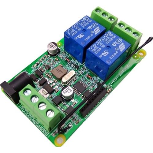 Modbus RTU 2-way Relay 2 Digital Inputs 485 WIFI Temperature 24V