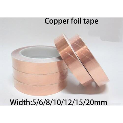 20 Meters Single Side Conductive Copper Foil Tape Strip Adhesive EMI Shielding Heat Resist Tape