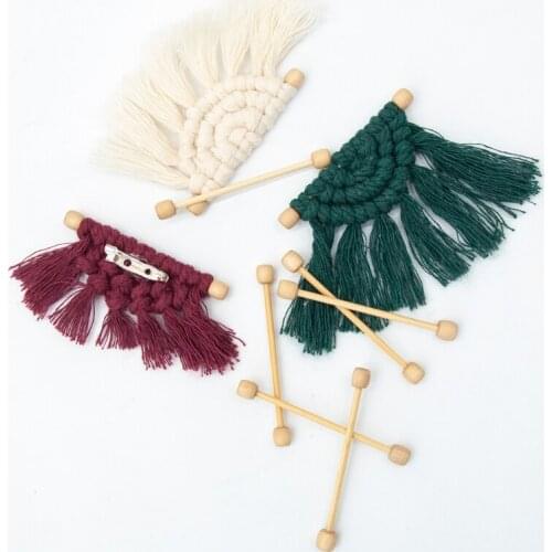 20 Pcs Mini Wooden Sticks Woven Tapestry Hanging Rods Necklace Brooch Decoration