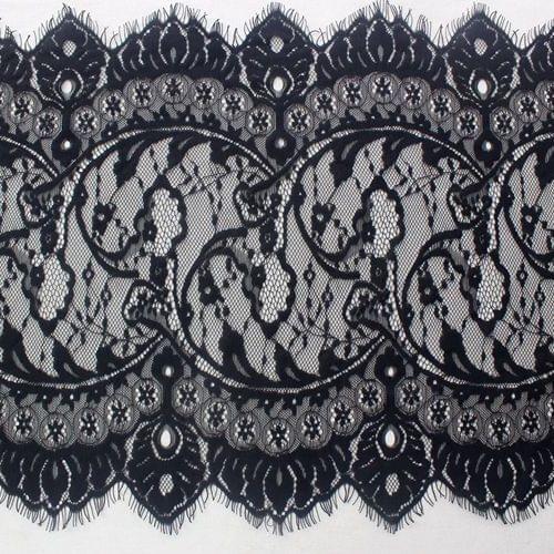 3 Yards Classic Eyelash Lace Trim Black&White Soft Floral Classic Lace Fabric Decoration Crafts Sewing For Dress Making Decor