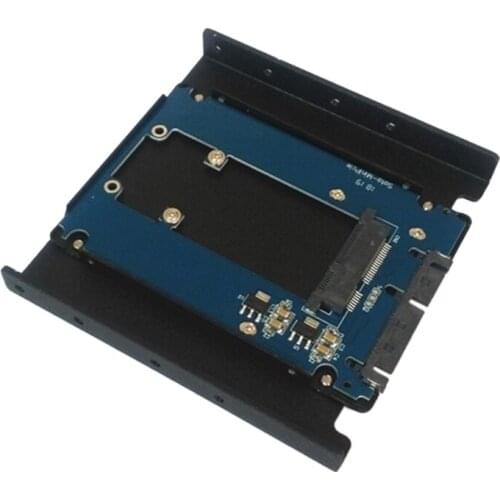 MSATA to SATA 3.5-Inch SSD HDD Adapter Mounting Hard Drive Holder Chassis Hard Disk Bracket