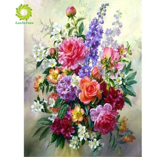 New 5D DIY Diamond Painting Flowers Embroidery Full Square Diamond Cross Stitch Rhinestone Painting Home decor Gift