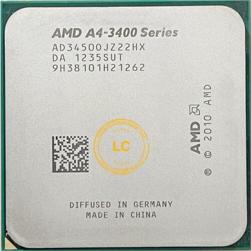 AMD A4-Series A4-3450 3450 2.9 GHz Dual-Core CPU Processor AD3450OJZ22HX Socket FM1