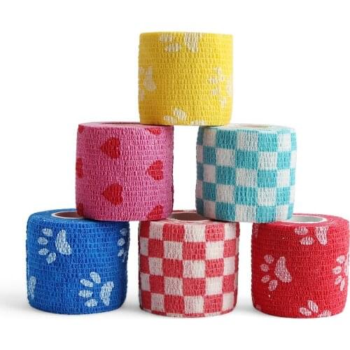 2 Rolls 5cm X 5m Waterproof Self Adhesive Kinesiotape Bandage Tape Kinesiology Tape Finger Joints Wrap Cohesive Elastic Bandage