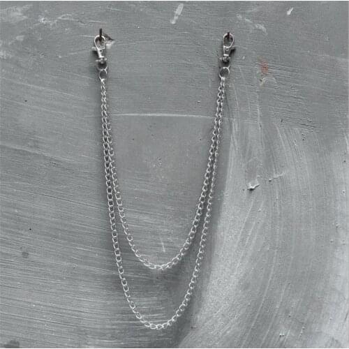 Hip hop waist chain personality metal punk hanging chain double pants chain trend accessories