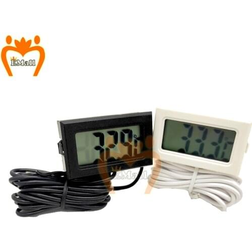 2M Cable LCD Digital Thermometer for Freezer Temperature Meter Test -50~110 Degree Refrigerator Fridge Thermometer For Aquarium