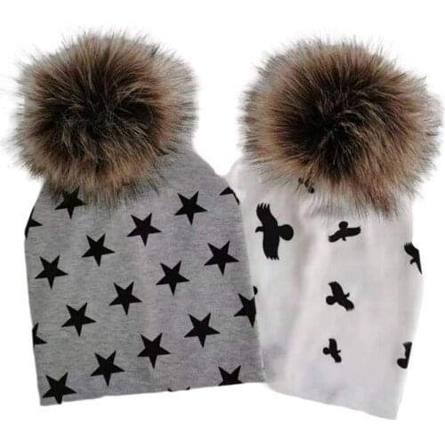 Toddler hats newborn props baby hat children cap for girls pom pom baby kintting cotton infant beanies for kids winter stuff