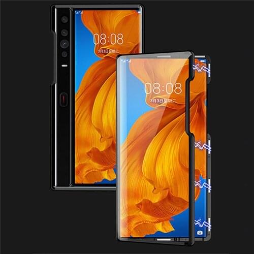 Double-sided Magnetic Glass Hyperboloid Tempered Film Phone Case Protective Sleeve Cover for Huawei Mate XS Folding Phone