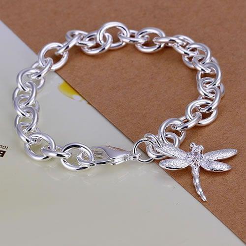 H282 Silver Color Bracelets For Women Nice High Quality Fashion Jewelry Dragonfly Hands /ahsaiyza Ayxajqea