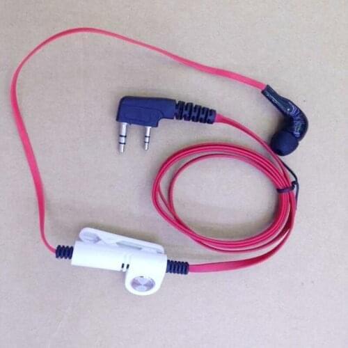Honghuismart Fashion Red Color in ear headset earphone 2pins K plug for baofeng kenwood puxing tonfa baofneg tyt weierwei etc
