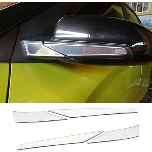 For Hyundai Kona Encino Kauai 2017 2018 2019 2020 2021 Car Styling Chrome RearView Mirror Side Door Cover Trim Strip