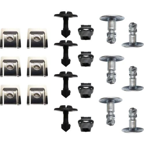 1 Set Undertray Guard Engine Under Cover Hood Buckle Snaps Fixing Clips & Screw Kit For AUDI A4 A6 For VW Passat B5 1998-2005