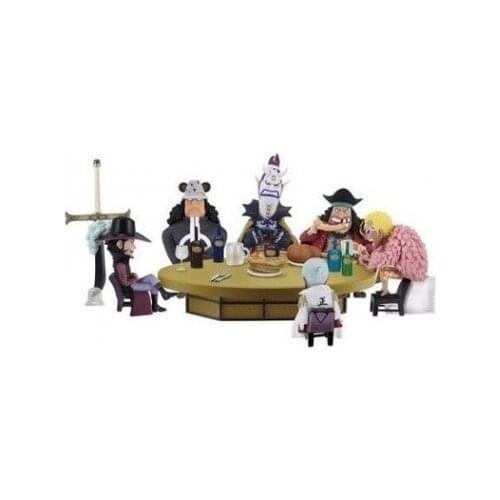 2021 hot 5cm 6pcs/set One Piece Doflamingo Kuma Teach Dracule Mihawk Action figure toys collection doll Christmas gift with box