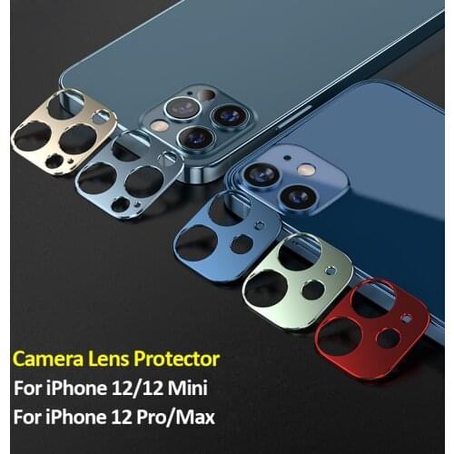 Metal Aluminum Camera Lens Protector For iPhone 12 Pro Max 12 Mini Camera Protector Film for iPhone 12 Pro Protective Cover Case