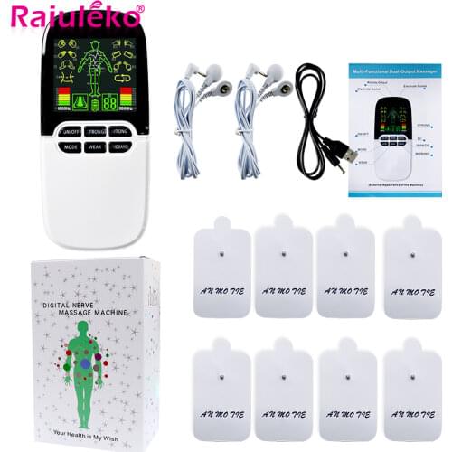 Multi-Functional Dual-Output Muscle Stimulator Tens Acupuncture Physiotherapy Massage Machine EMS/Abs Massager Health Fat Burner