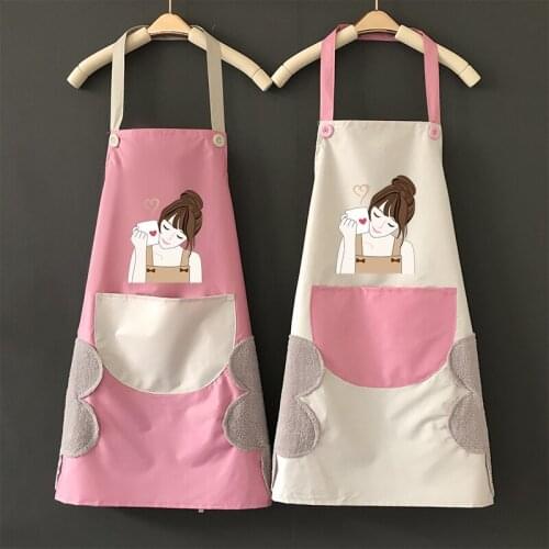 Adult fashion waterproof and oil proof household cute apron
