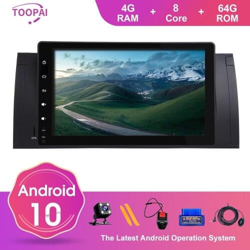 TOOPAI Android 10 For BMW E39 5 Series X5 E53 1996-2007 Auto Radio Streo Head Unit 9" Multimedia Player GPS Navigation IPS SWC
