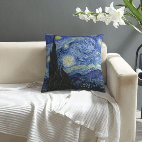 Van Gogh,The Starry Night pillowcase printed cushion cover sofa waist pillow pillow cover