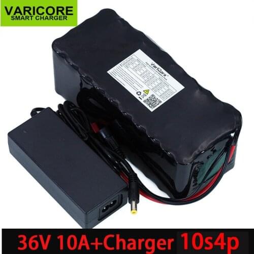 New 36V 10400mAh 18650 Lithium Battery 10.4ah Motorcycle Electric Car Bicycle Scooter batteries with BMS+ 2A Charger