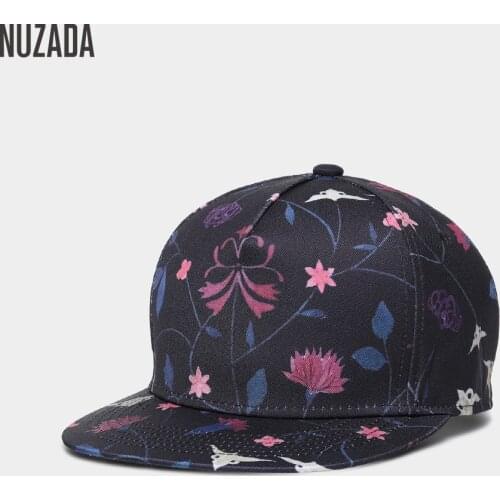 NUZADA Men Women Couple 3D Printing Hip Hop Cap Fashion Design Flowers Polyester Cotton Neutral Caps Spring Summer