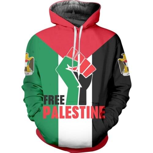 OGKB 3D Print Hoodie Sweatshirt Free Palestine Flag Hoodies Men Clothing Oversize Harajuku Hip Hop Long Sleeve Coat Dropshipping