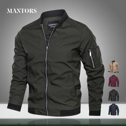 Autumn New Men Bomber Jacket Male Casual Slim Fit Military Pilot Jackets Zipper Solid Mens Outerwer Coat Windbreaker Clothing