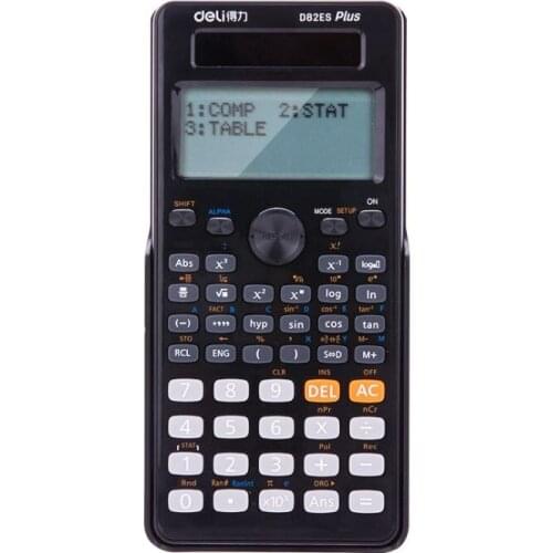 Genuine Desktop Dual Power 252 Kinds Function Scientific Calculator Solar+Battery Power 12 Digital 2-Line LCD Display
